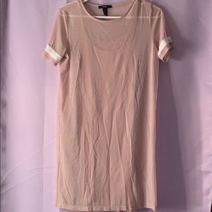 Dusty pink mesh dress